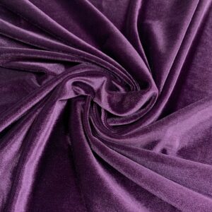 Stretch Velvet Plain - Plum 610352
