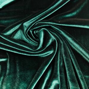 Stretch Velvet Plain - Hunter Green 607504