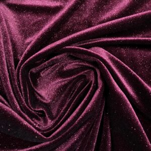 Stretch Velvet Glitter - Wine 610685