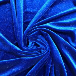 Stretch Velvet Glitter - Royal Blue 610684