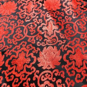 Brocade Print - Red and Black Oriental 610390