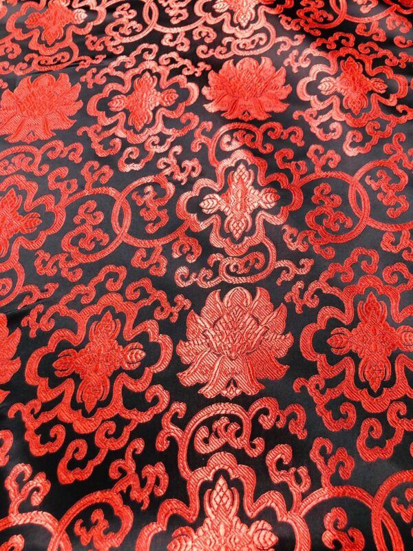 Brocade Print - Red and Black Oriental 610390