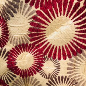 Printed Upholstery – Petals Red & Brown 610771