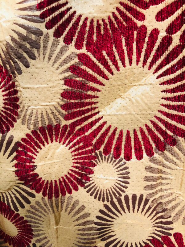 Printed Upholstery – Petals Red & Brown 610771