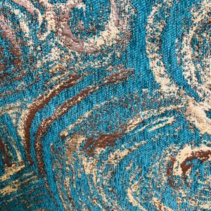 Printed Upholstery – Aqua & Tan 610770
