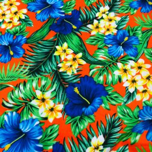 Tropical Print – Royal Blue And Orange 610835