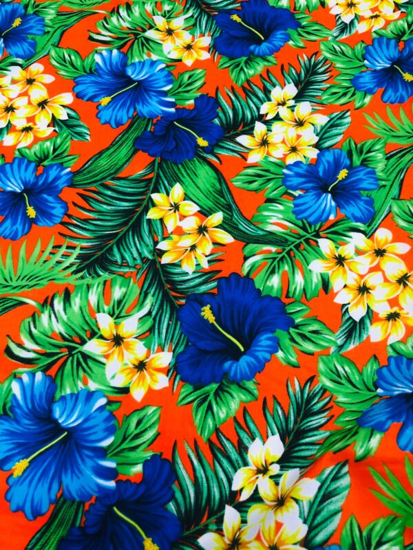 Tropical Print – Royal Blue And Orange 610835