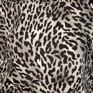 Leopard Print Stretch Cotton - Sage Green and White 608344