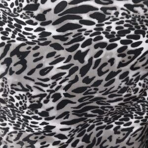 Leopard Stretch Cotton - Grey and White 608138
