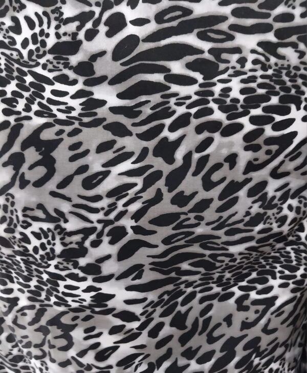 Leopard Stretch Cotton - Grey and White 608138