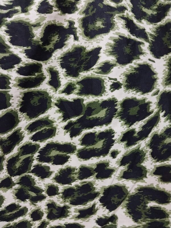 Leopard Stretch Cotton - Green 608138