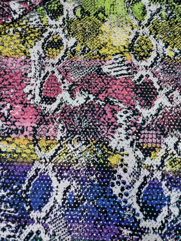 Snake - Animal Stretch Sequin - Pink, Blue, Yellow, Green 608193