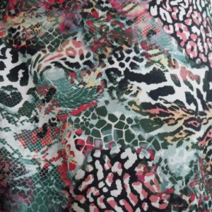 Fantasy Stretch - Multi Print - Green, Pink, Red 608199