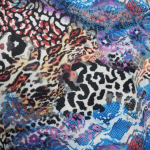 Fantasy Stretch - Multi Print - Blue, Pink, Red 608199