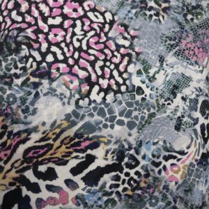 Fantasy Stretch - Multi Print - Grey, Pink, Yellow 608199