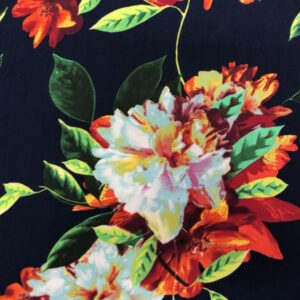 Chiffon Print - Floral - Black, Multi Color 610842