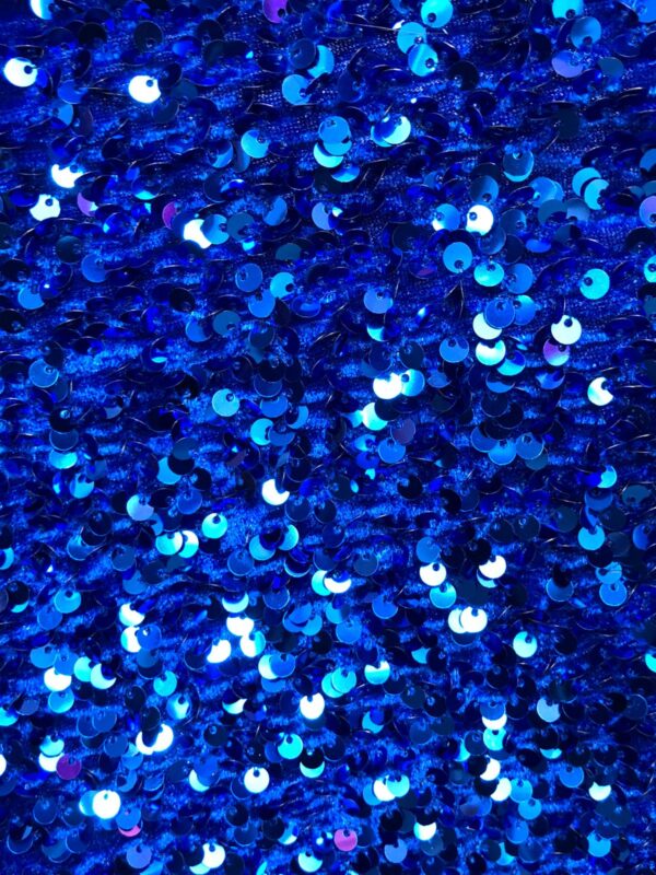 Stretch Velvet Sequins - Navy Blue 609259 (Low Stock - Up to 5 Yds. Available)