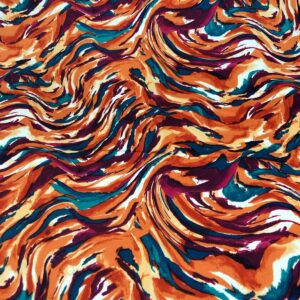 Bubble Shine - Wavy Print - Orange 610963