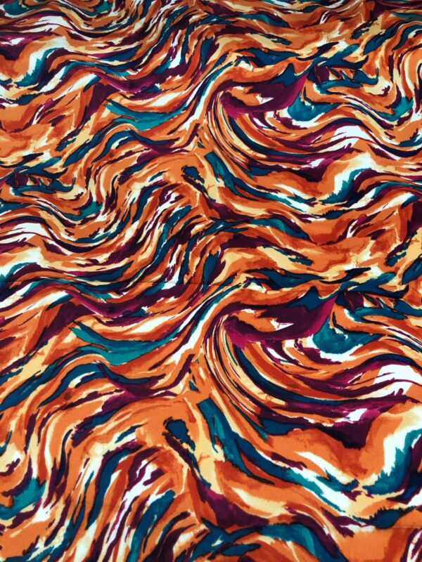 Bubble Shine - Wavy Print - Orange 610963