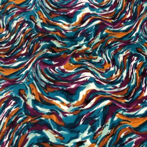 Bubble Shine - Wavy Print - Teal 610963