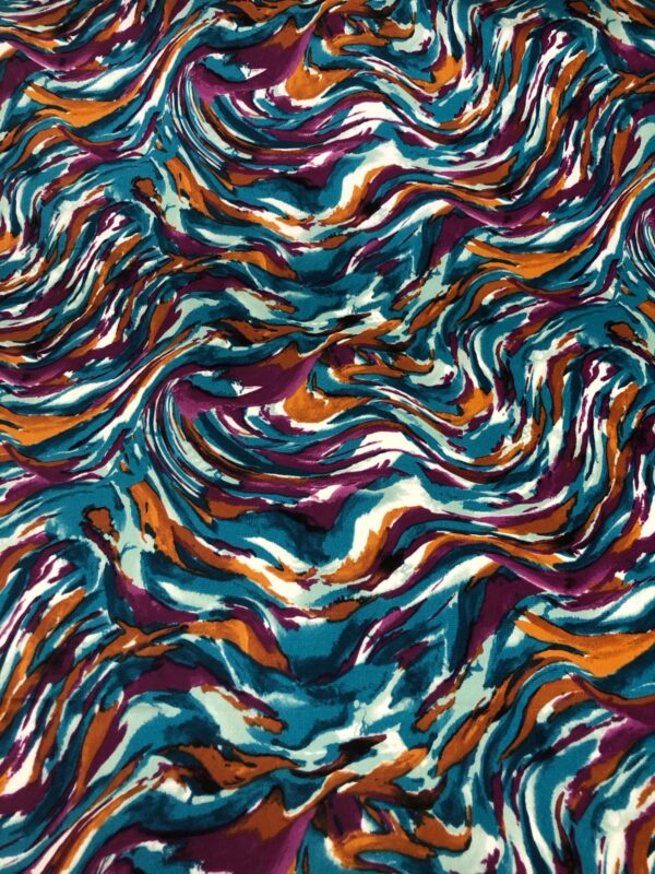 Bubble Shine - Wavy Print - Teal 610963