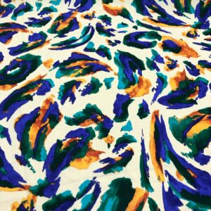 Chiffon Georgette - Beige, Purple, Teal 611015