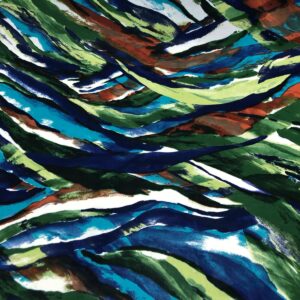 Chiffon Georgette - Brown, Blue, Green 611016