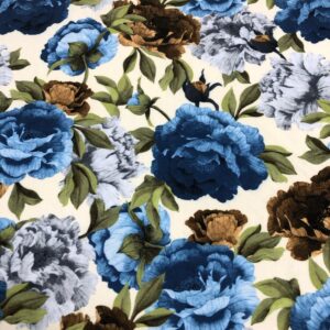 Milano - Blue - Floral Print 611038