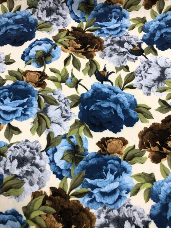 Milano - Blue - Floral Print 611038