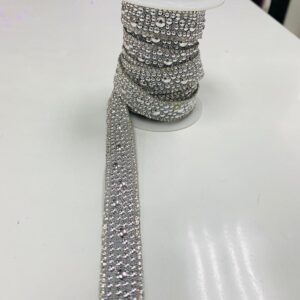 Trim - Beaded - Silver 1"
