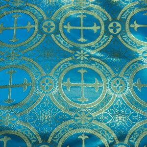 Metallic - Turquoise and Gold Cross 611571