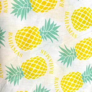 Bahamian Pineapple Print - White - 612079
