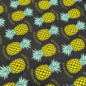 Bahamian Pineapple Print - Black - 612079