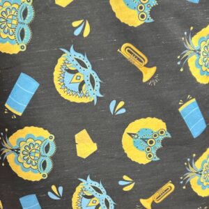 Bahamian Junkanoo Print - Black - 612079