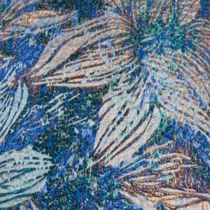 Tropical Metallic Brocade - Royal w/ Tan - 611864