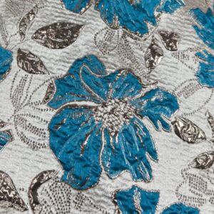 Big Flower Brocade - Turquoise - 610900