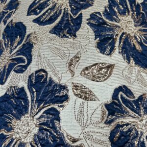 Big Flower Brocade - Navy - 610897