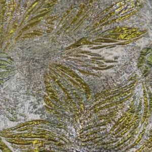 Tropical Metallic Brocade - Yellow and White - 612328