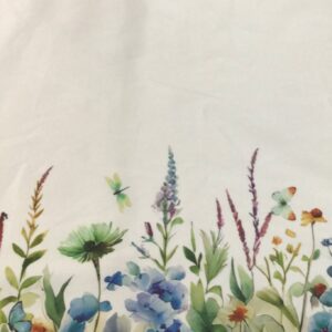 60cm Valance - Embroidery Satin - Blue - 612289