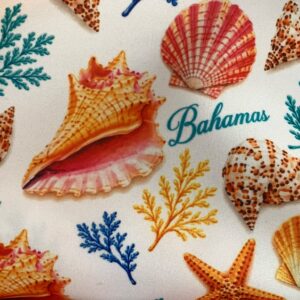 Bahamian Print - Poplin - Shells - 612794